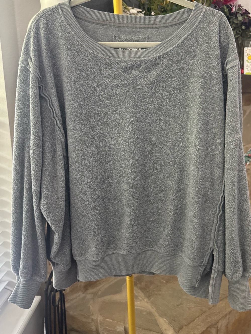 American Eagle Outfitters Gray Terry Crewneck Sweatshirt